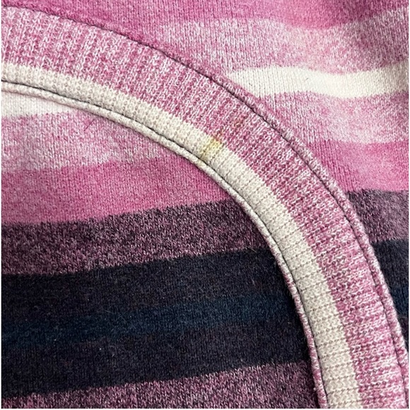 Lululemon Scuba Hoodie Stripes Pink Ombré Smoky Rose Vintage Rare Size 10 - Picture 8 of 12